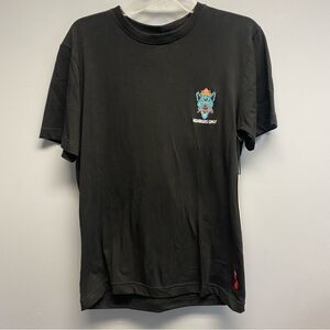 Members Only Black Tee with Colorful Graphic